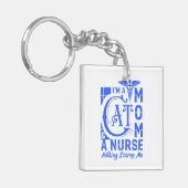 Gifts for Nurse Cat Mom キーホルダー (正面左)