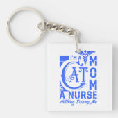 Gifts for Nurse Cat Mom キーホルダー (正面)