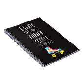 Gifts For Roller Derby Players Skating Team Quote ノートブック (右側)