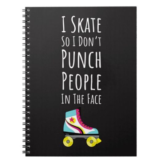 Gifts For Roller Derby Players Skating Team Quote ノートブック (正面)