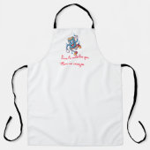 Gifts for Valentine day funny melody エプロン (正面)