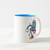 Gifts for Valentine day funny melody ツートーンマグカップ (正面右)