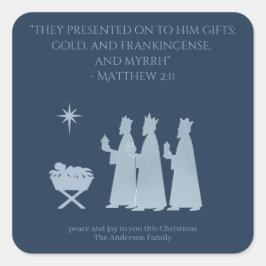 Gifts of the Magi Sticker – Three Kings Nativity スクエアシール