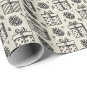 Gifts & Pine Cone Wrapping Paper ラッピングペーパー (ロールコーナー)