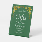 Gifts Table Emerald Green  Acrylic Pedestal Sign  台座サイン (正面)