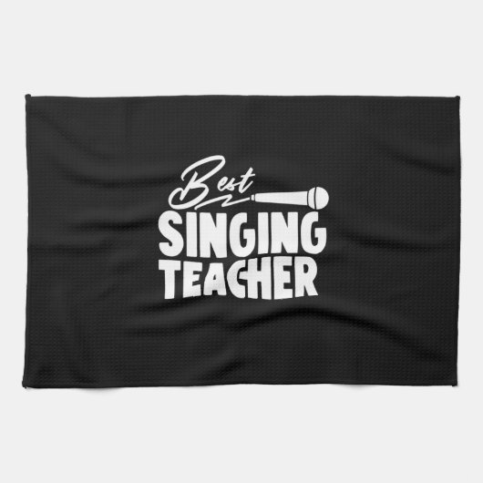 Gifts Teacher | Best Singing Teacher キッチンタオル (横)