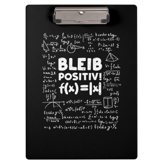Gifts Teacher | Bleib Positiv Math Teacher クリップボード (正面)