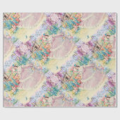 Giftwrapのヴィンテージのフランスのな国の庭の水彩画 ラッピングペーパー (フラット)