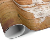 Giftwrapの動揺してな木製の穀物の色彩の鮮やかで白い星 ラッピングペーパー (ロールコーナー)