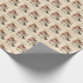 Giftwrap:  子犬を持つビクトリアンな女の子 ラッピングペーパー (角)