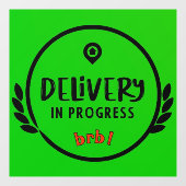 Gigドライバの配信進行中の駐車標識 ウィンドウサイン (シート)