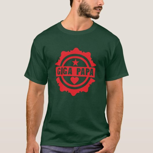 giga papa logo coeur 1 tシャツ (正面)