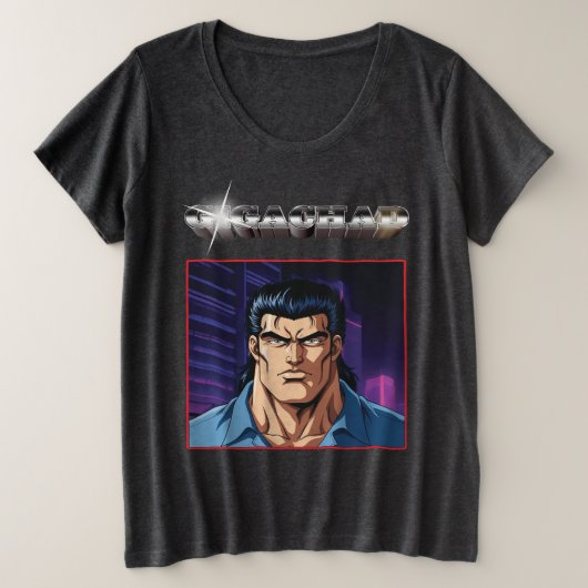 GIGACHAD プラスサイズTシャツ (デザイン正面)