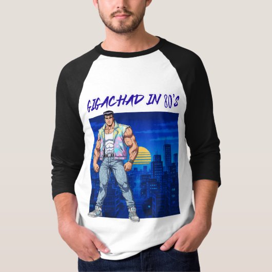 GIGACHAD IN 80S Tシャツ (正面)