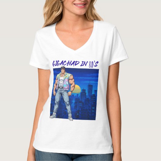 GIGACHAD IN 80S Tシャツ (正面)