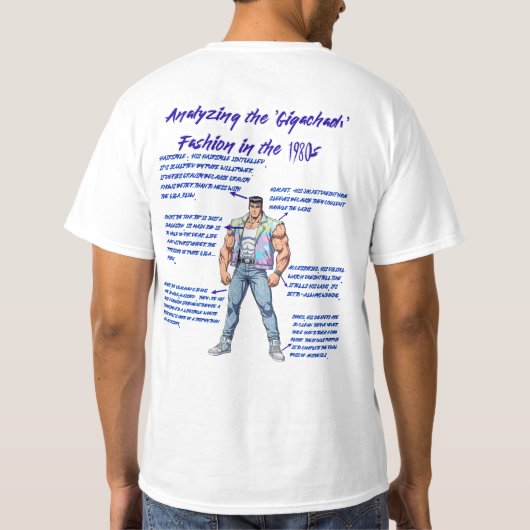 GIGACHAD IN 80S Tシャツ (裏面)