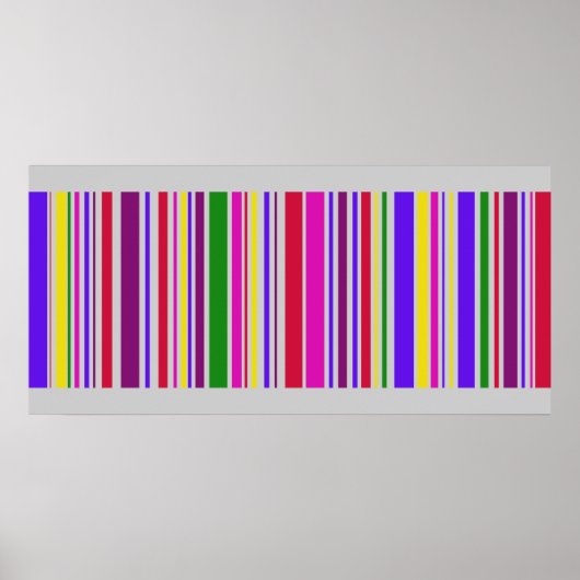Gigantic Multi color  Barcode Art ポスター (正面)