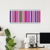 Gigantic Multi color  Barcode Art ポスター (ホームオフィス)