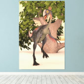 Gigantoraptor Forest Guardian キャンバスプリント (インサイチュ (ウッドフロア))