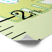 Giggleパーソナライズされた集団動物の成長グラフ ポスター (角)