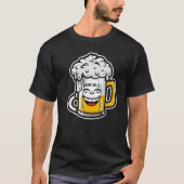 Giggle Brew – Kawaii Beer Mug Mascot Tシャツ (正面)