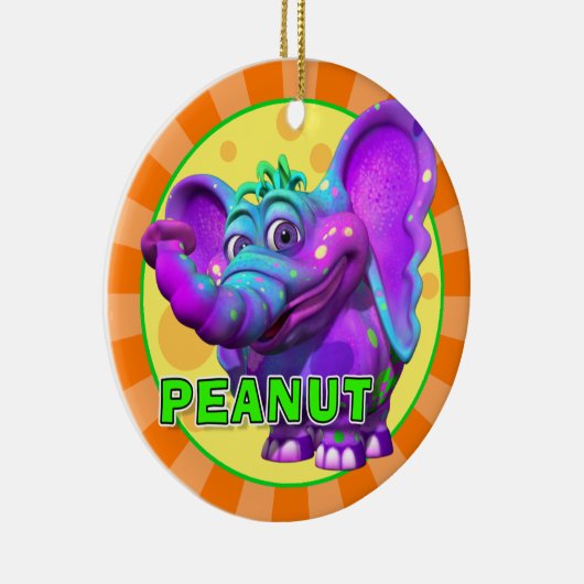 "GiggleBellies"ピーナツ象のオーナメント セラミックオーナメント (右)
