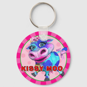 "GiggleBellies" Kissy Moo牛Keychain キーホルダー