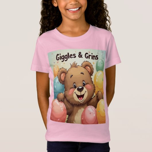 Giggles and Grins T-Shirt for Girls Tシャツ (正面)