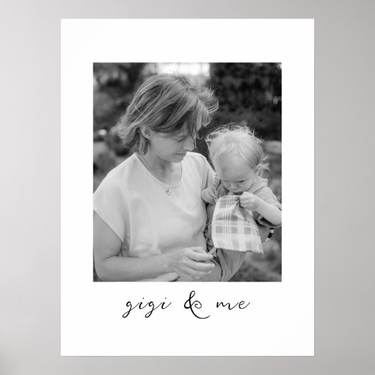 Gigiと私のおばあちゃんパーソナライズされたのための写真ギフト ポスター (正面)