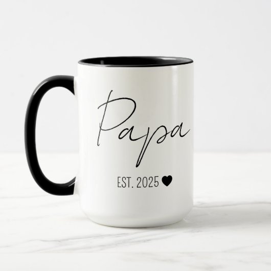 GigiとPapa Muggs、祖父母の妊娠アナウンクス マグカップ (左)