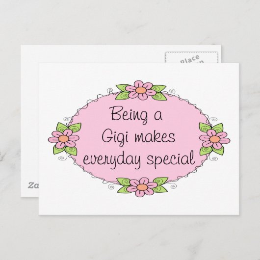 Gigiになることで毎日を特別に ポストカード (正面/裏面)