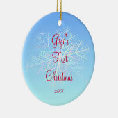 Gigiの初めてのクリスマスの雪片のオーナメント セラミックオーナメント (右)