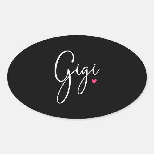 Gigiギフト女性おばあちゃんクリスマスプレゼント孫 楕円形シール (正面)