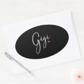 Gigiギフト女性おばあちゃんクリスマスプレゼント孫 楕円形シール (封筒)