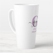 Gigiスクリプエレガントトモノグラム薄紫ホワイト カフェラテマグ (左アングル)