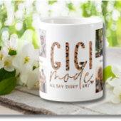 Gigiモード8写真コラージュおばあちゃんヒョウ印刷 コーヒーマグカップ