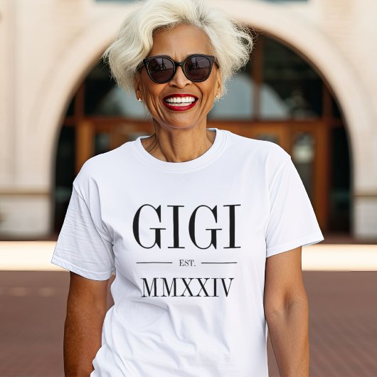 Gigiローマ数字年制定 Tシャツ