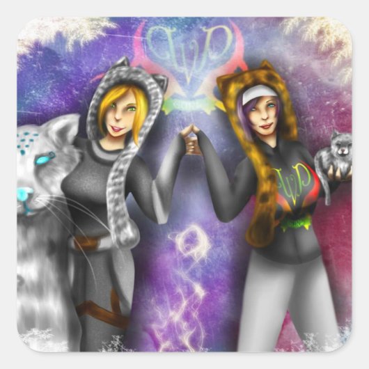 Gigi及びJajaのステッカー スクエアシール (正面)