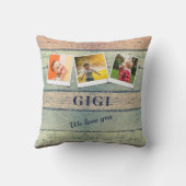 Gigi孫3パーソナライズされたフォトコラージュ クッション (裏面)