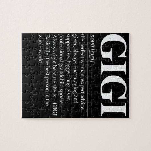 Gigi定義おばあちゃん母の日ギフト女性 ジグソーパズル (横)