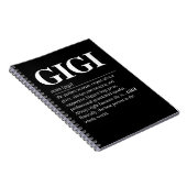 Gigi定義おばあちゃん母の日ギフト女性 ノートブック (右側)
