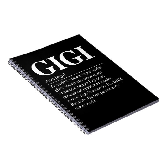 Gigi定義おばあちゃん母の日ギフト女性 ノートブック (右側)