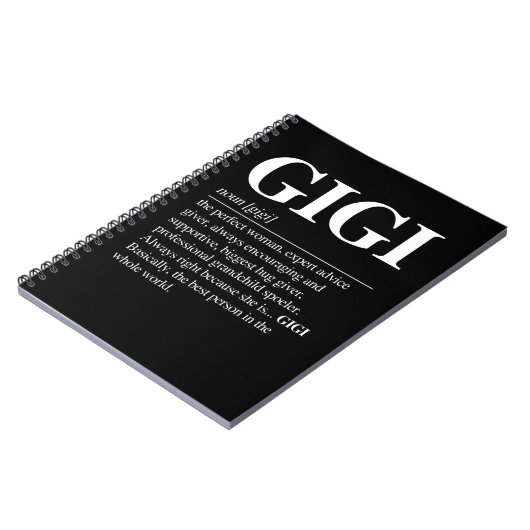Gigi定義おばあちゃん母の日ギフト女性 ノートブック (左側)