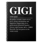 Gigi定義おばあちゃん母の日ギフト女性 ノートブック (正面)