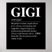 Gigi定義おばあちゃん母の日ギフト女性 ポスター (正面)