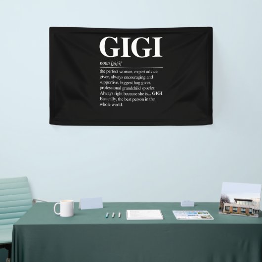 Gigi定義おばあちゃん母の日ギフト女性 横断幕 (トレードショー)