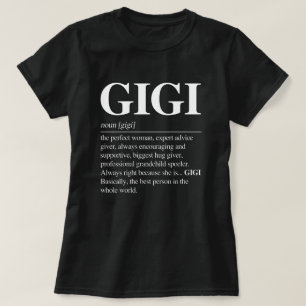 Gigi定義Tシャツ女性Gigiギフト祖母 Tシャツ