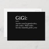 Gigi定義T女性Gigiギフトグランマ誕生日 インビテーションポストカード (正面/裏面)