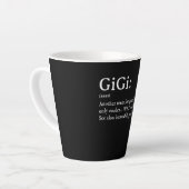 Gigi定義T女性Gigiギフトグランマ誕生日 カフェラテマグ (左アングル)