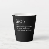 Gigi定義T女性Gigiギフトグランマ誕生日 カフェラテマグ (正面)